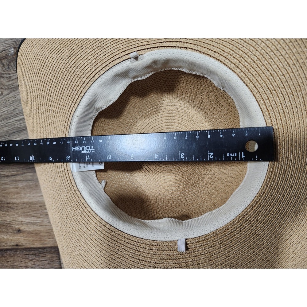 Wide Brim Floppy Summer Sun Beach Hat Derby Vacation elegant paper weave black - Picture 10 of 16